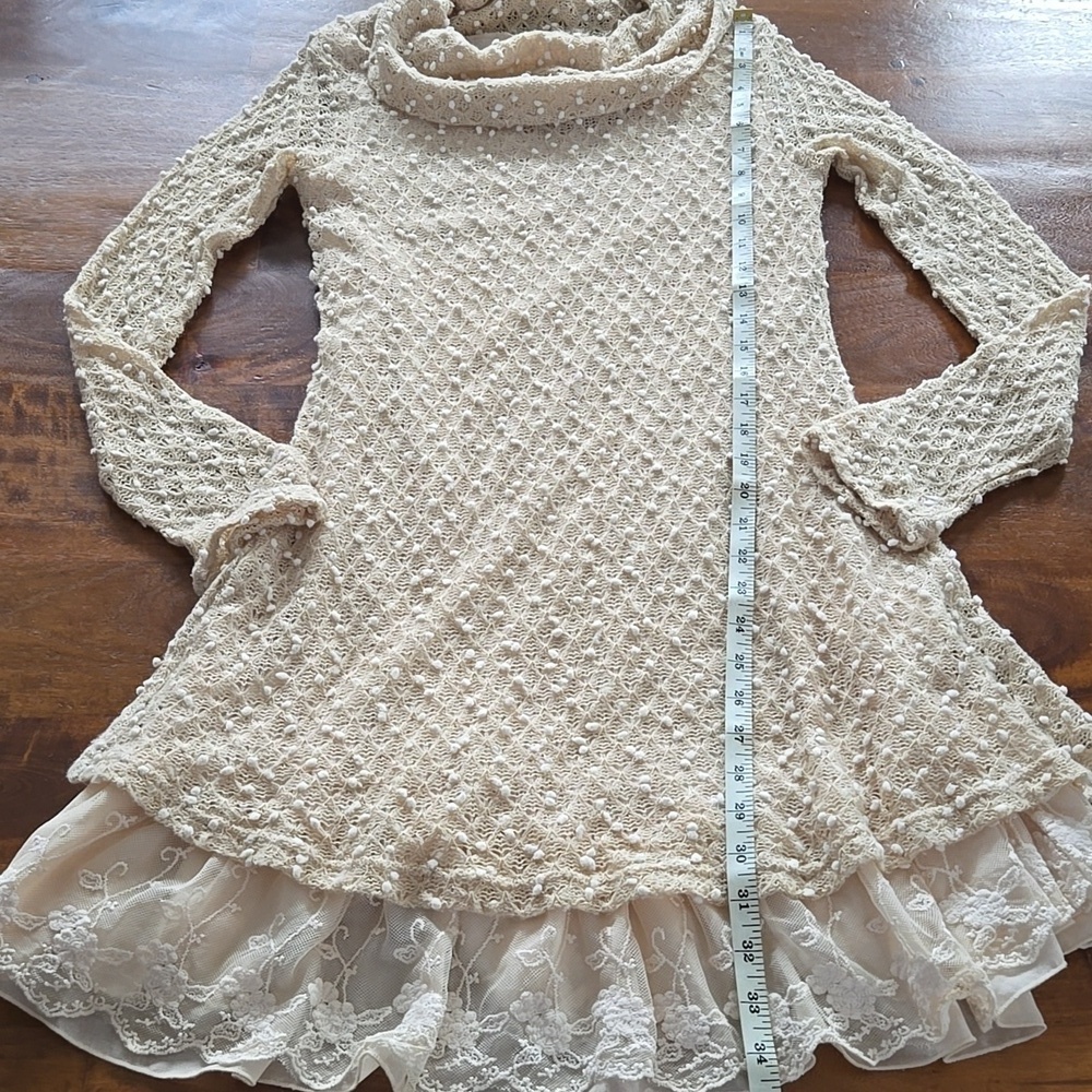 Altar'd State Cream Beige Cowl Neck Dress Size Medium - Picture 7 of 14